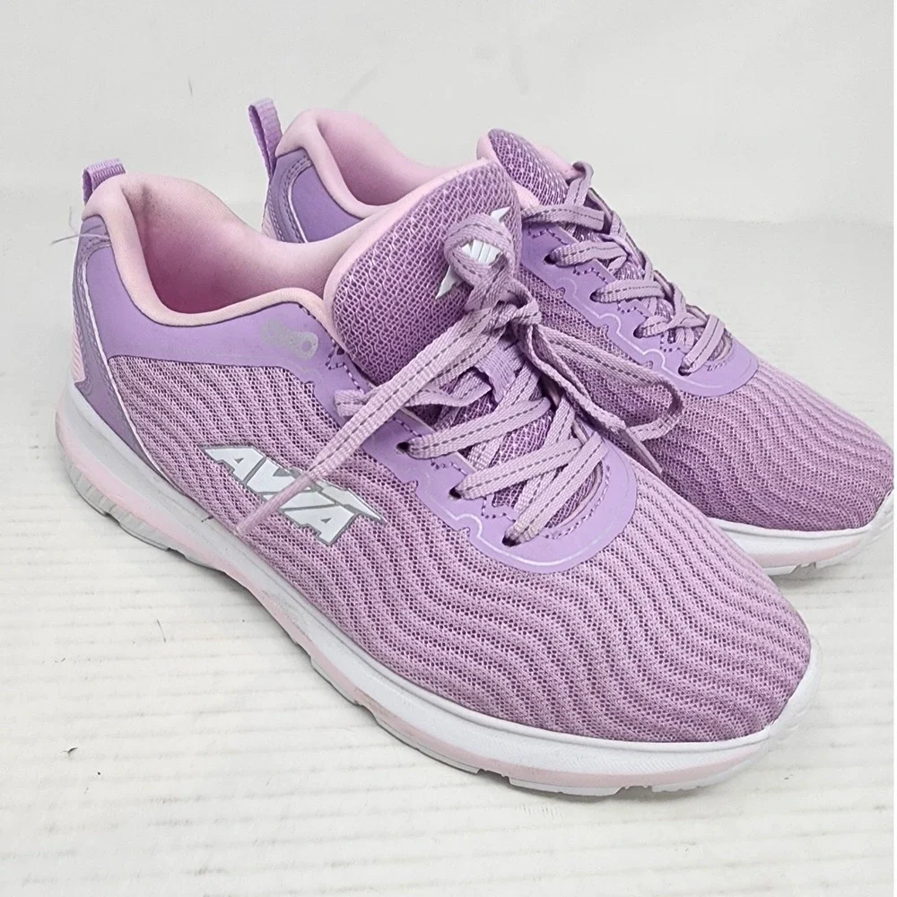 Avia Avi-Factor 2.0‎ Girls Purple Pink Mesh Running Shoes Sneakers Size 5 NEW
